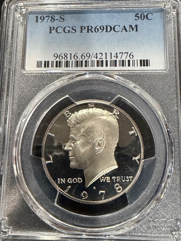 1978 S Gem Proof Kennedy Half Dollar Graded By PCGS At PR 69 Deep Cameo G-2