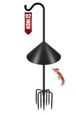 92'' Shepherds Hook Bird Feeder Pole with 19'' Squirrel Baffle