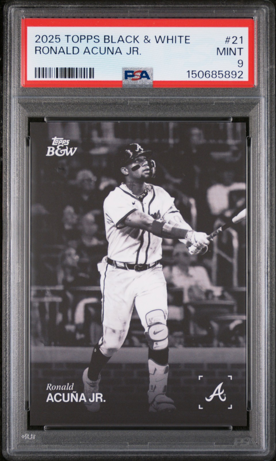 2025 TOPPS BLACK & WHITE #21 RONALD ACUNA JR. PSA 9