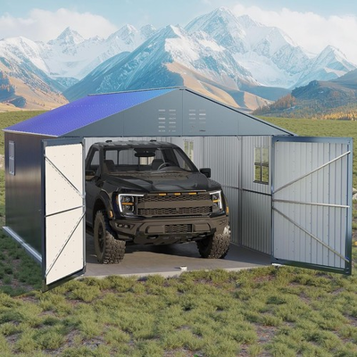 #ad 12X20 FT Metal Enclosed Carport Metal Garage Shed Heavy Duty Galvanized Steel $1199.99