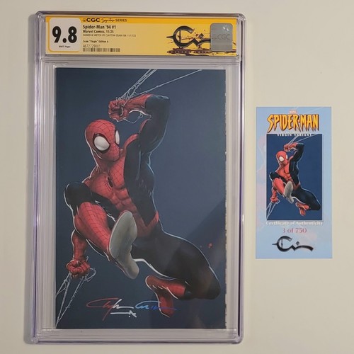 Spider-Man '94 #1 Virgin Variant Clayton Crain SIGNED CGC 9.8 # 3 Of 41 Slabbed