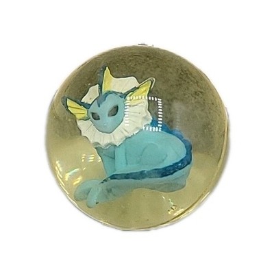 Vtg Pokémon Vaporeon Power Bounce Toy Rubber Bouncy Ball w figure inside Bouncer
