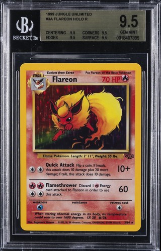 Flareon (Unlimited) graded BGS 9.5 for sale on eBay