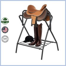 Sturdy Saddle Stand for Tack Storage, Adjustable for English  Western Saddles
