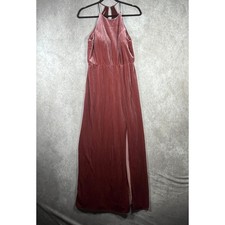 Jenny Yoo Dominique Bridesmaid Dress Womens Size 6 Cinnamon Rose Velvet Wedding