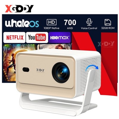 XGODY N6 Pro Netflix Official Video Beamer 4K HD Projektor Autofokus Whale OS TV