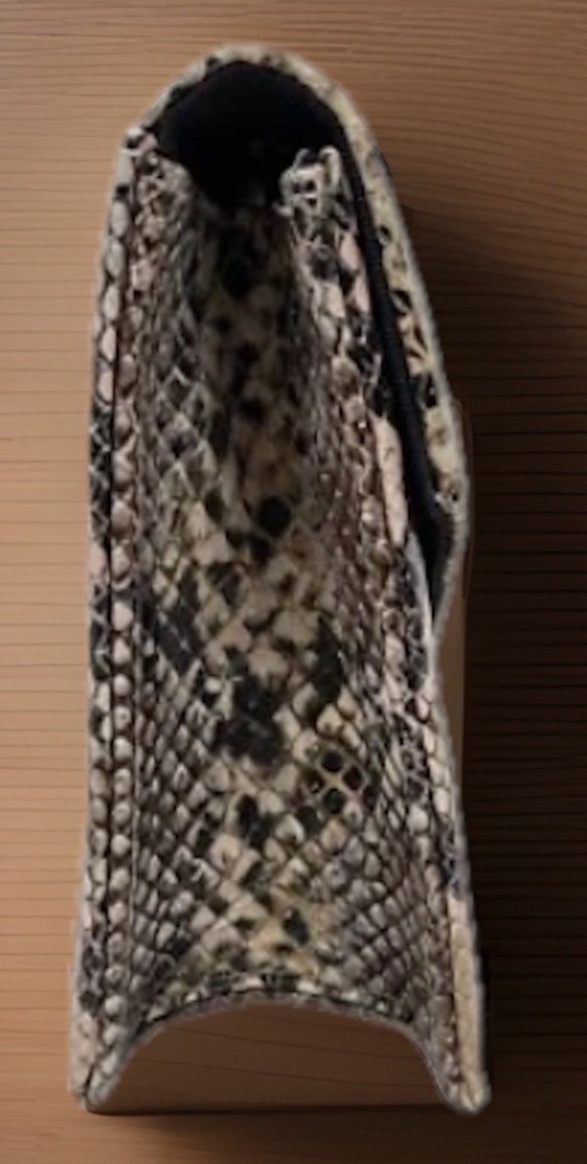 Inge Christopher Python Shoulder Bag Clutch Beige… - image 4