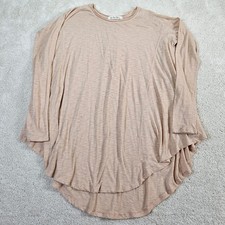We The Free Urban Outfitters Tunic Top Medium Long Sleeve Beige Oversized Casual