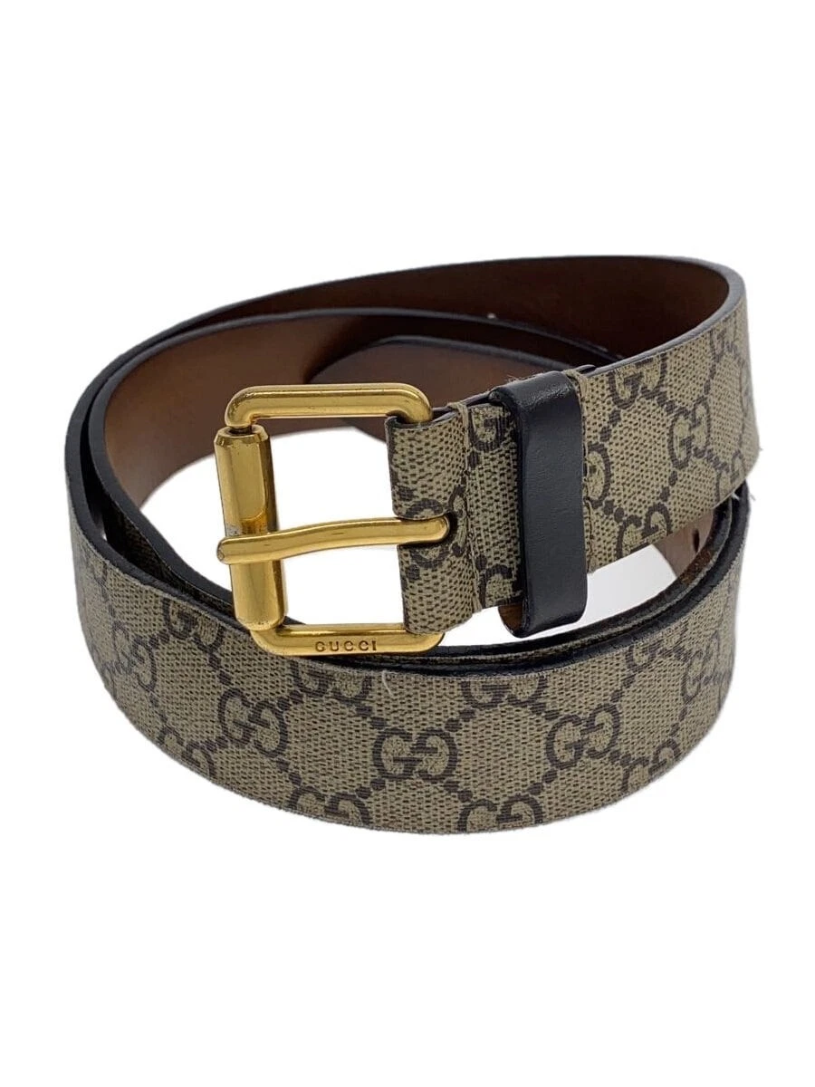 Ceinture GUCCI _GG Supreme PVC GRIS motif intégral homme 434520