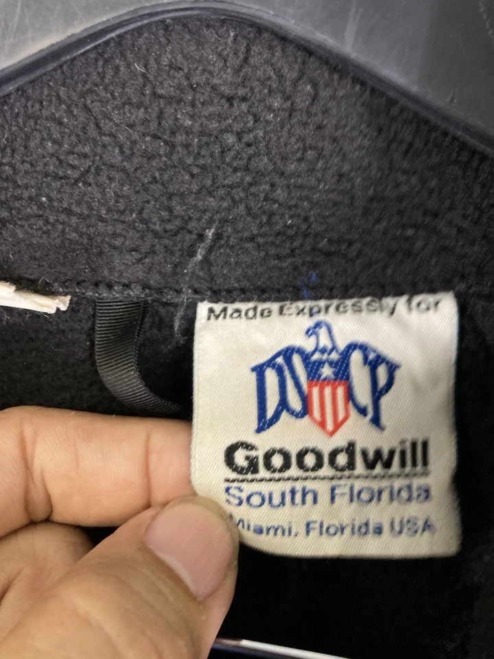 DSCP Fleece Jacket Men Size Large Black Full Zip Polartec Military Vintage - Image 4 of 4