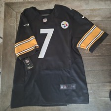 Nike NFL Elite Authentic Steelers Jersey Ben Roethlisberger Black Gold  Sz 52