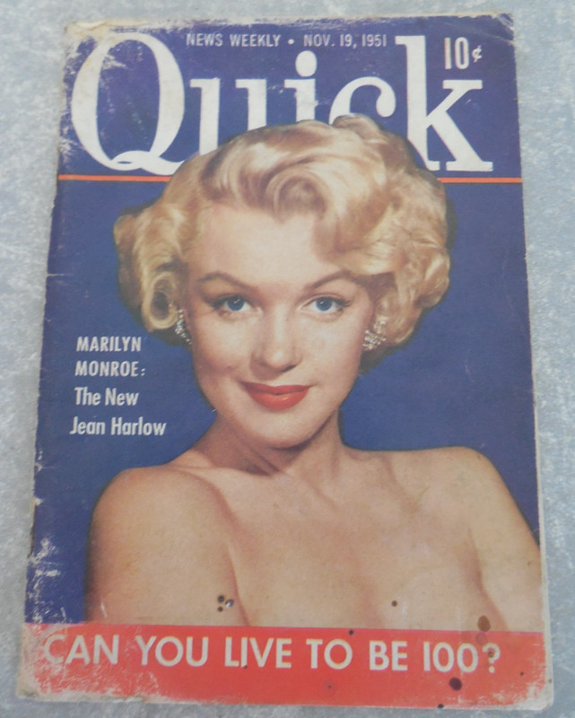 QUICK Magazine, NOVEMBER 19, 1951, MARILYN MONROE: THE NEW JEAN HARLOW Cover!