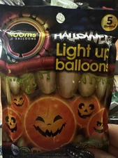 ILLOOMS Halloween Light Up Balloons 5 In a Pack Glows Up To 15hrs  Led 