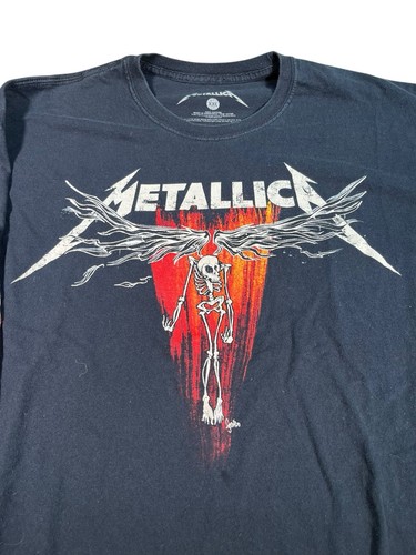 Metallica Skull Flaming Angel Long Sleeve Graphic Band Tee Size XXL 2XL Metal - Bild 1 von 7