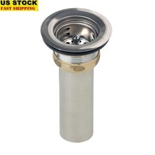 Stainless Steel Sink Accessories Tailpiece Strainer Bar Prep Sinks 2" Drain New