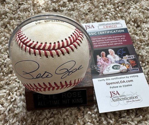 Pete Rose Autographed Signed Baseball/ JSA Certification 
