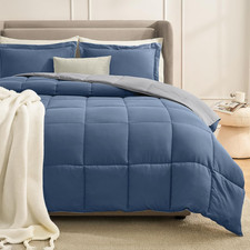 Queen Comforter Set Blue, Comforters Queen Size Set Lightweight Reversible down
