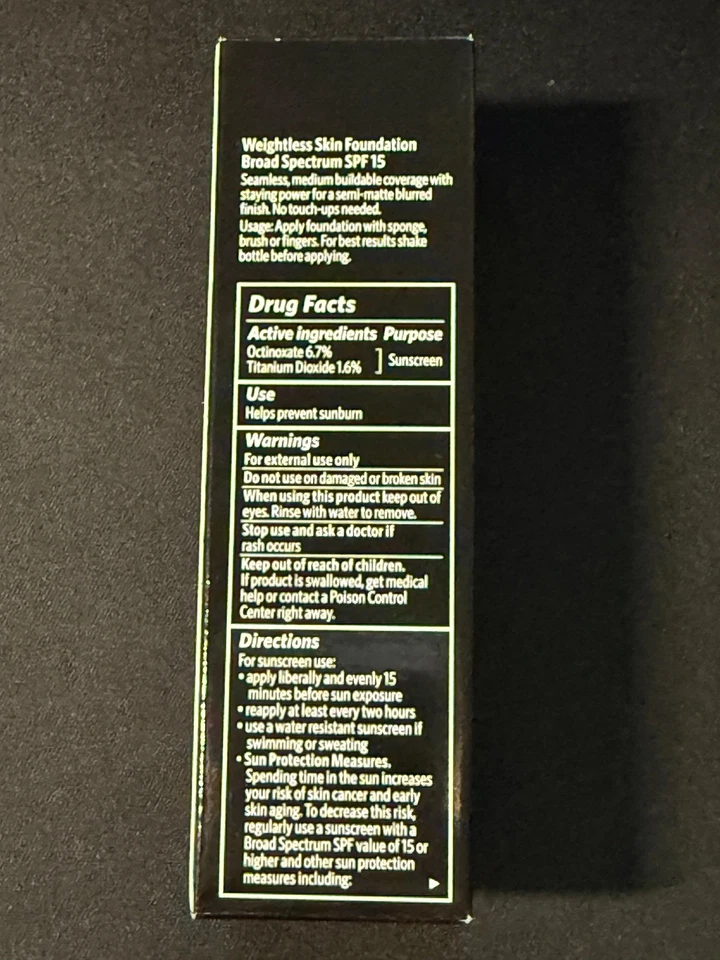 Bobbi Brown Weightless Skin Foundation SPF 15- N-050 NEUTRAL NATURAL -New in Box - Image 2 of 2