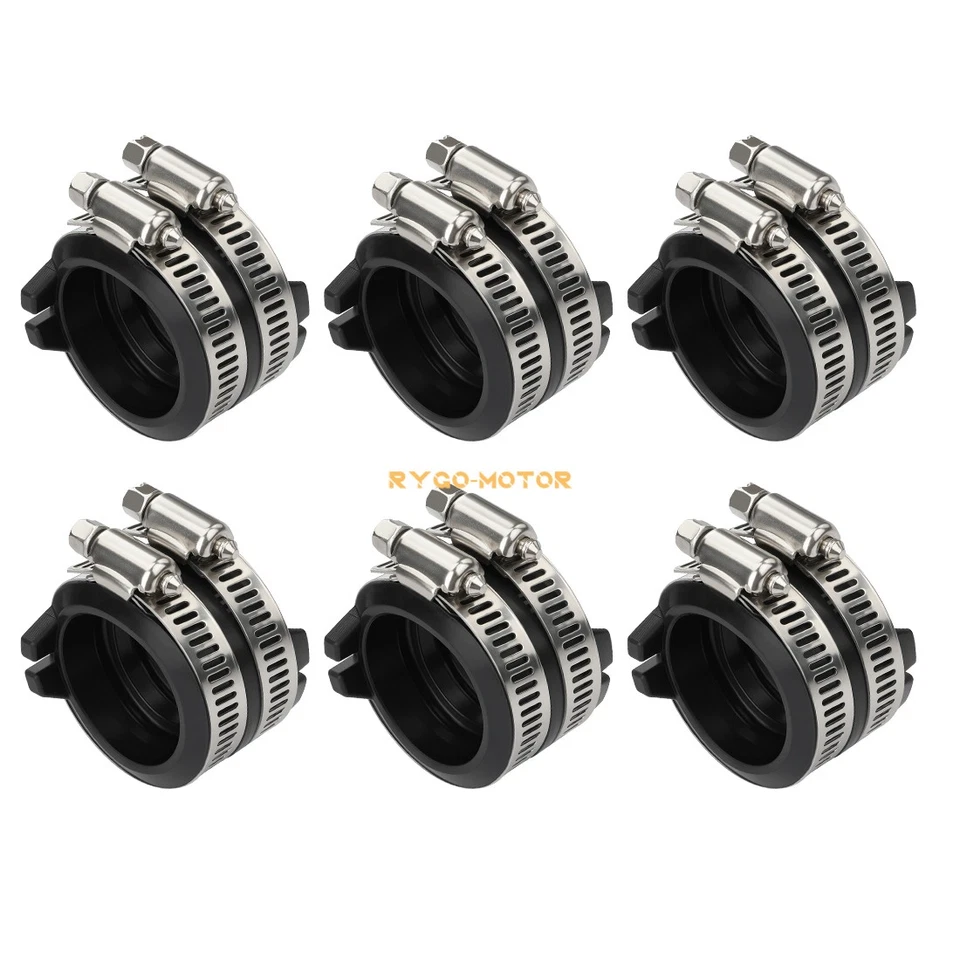 6X Intake Manifold Boot Carburetor Holders for Honda Valkyrie 1500 GL1500C 97-03 - Image 3 of 4