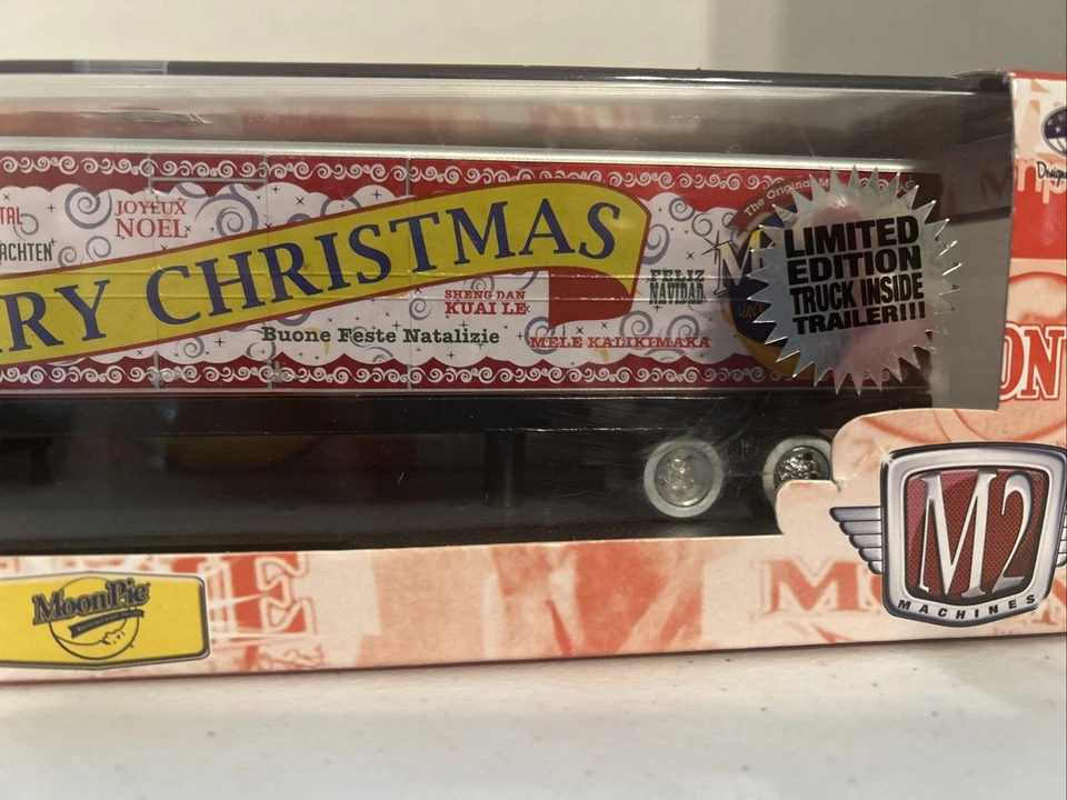 M2 Machines Xmas Christmas Moon Pie Auto Haulers 1960 Ford C-600 1949 Studebaker - Imagem 4 de 4