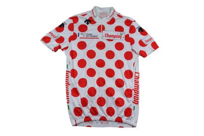 Retro Fahrrad Trikot gepunktet Champion Tour de France Descente