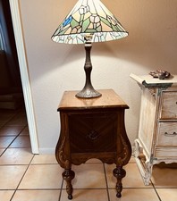 Vintage Louis The XV Style French Walnut Nightstands Set of 2