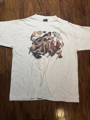 Vintage 1998 Hallmark Marjolein Bastin Birds Of Feeder Nature Shirt XL 