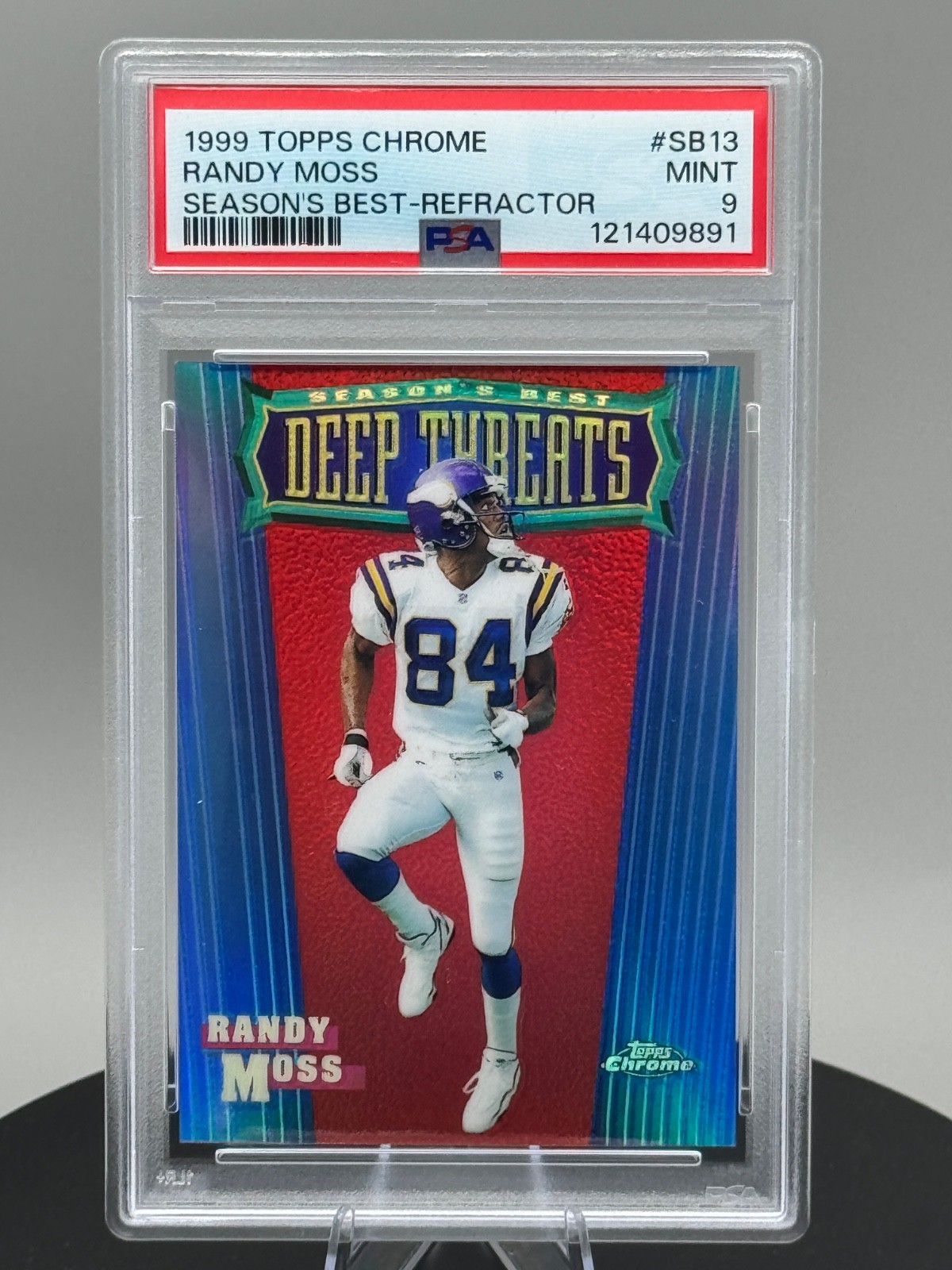 🔥 1999 Topps Chrome Randy Moss Season’s Best Refractor PSA 9 MINT HOF 🔥