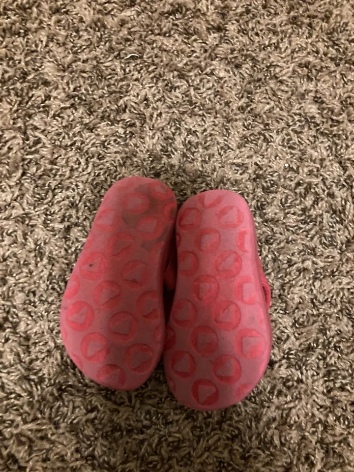 Sandalia Roxy Niñas Talla 5/6 Chanclas Estilo Tanga Correa Tela Rosa Foto 2 de 3