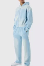 Boohoo Man Men's Oversized Boxy Spray Wash Expedition Tracksuit light blue Sz L