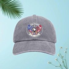 America 250th Anniversary Eagle Print Baseball Cap, Retro Patriotic Hat