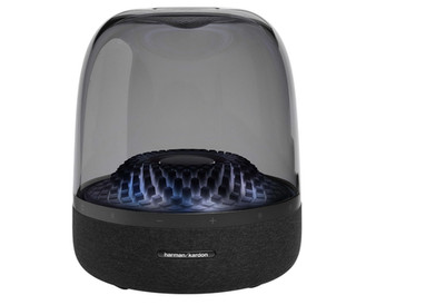 Harman Kardon Aura Bluetooth Box in Schwarz   Tragbarer Bluetooth Lautsprecher