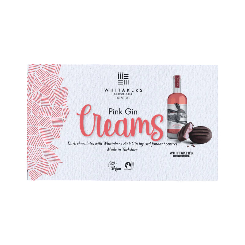 Whitakers Dark Chocolate Pink Gin Fondant Creams 150g