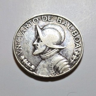1947 Panama Un Cuarto de Balboa (Balboa Series) Coin Uncertified Ungraded