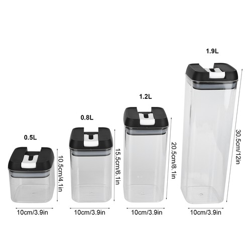 7pcs Airtight Food Storage Containers Kitchen Cereal Rice Storage Box 3146 - Picture 3 of 12