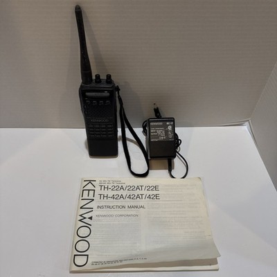 KENWOOD TH-22AT 144MHZ FM TRANSCEIVER WORKING W/ ORIGINAL MANUAL POWER SUPPLY