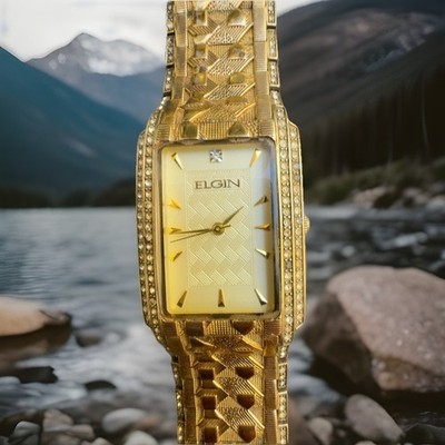 Elgin Gold-Tone Bracelet Dress Watch Vintage Retro Genta Style Band 1970's | eBay Elgin Gold-Tone Bracelet Dress Watch Vintage Retro Genta Style Band 1970's | eBay