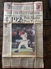 PETE ROSE No 14 CINCINNATI ENQUIRER 4,192 Hits September 12, 1985 Newspaper REDS — photo 2