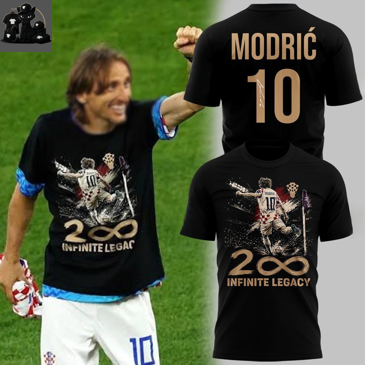 Lu.ka Modrić 200 Games For Croatia FI/FA World.Cup 2026 T-Shirt S