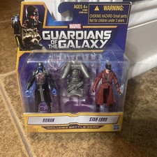 Figuras de acción de Marvel de Guardianes de la Galaxia Star-Lord vs Ronan selladas
