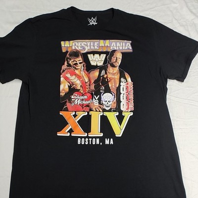 WWE Wrestle Mania XIV Shirt Extra Large Mens  Shawn Michaels vs Stone Cold   H5