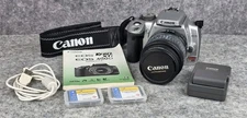 Canon Rebel XTI Digital SLR Camera 18-5mm Lens 2 CF Cards/Charger/Manual - WORKS