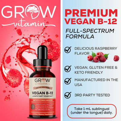 B-12 Plus B2 B3 B6 B5 Vitamin B12 Liquid Vitamin B12 Complex, Methylated