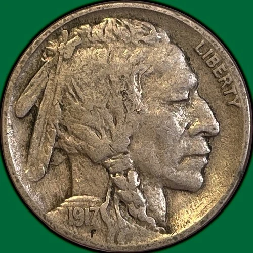 1917 Buffalo Nickel Choice Very Fine VF+ Coin #36226