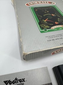 Vectrex SpinBall Complete CIB Video Game Cartridge Manual Overlay 1983 TESTED