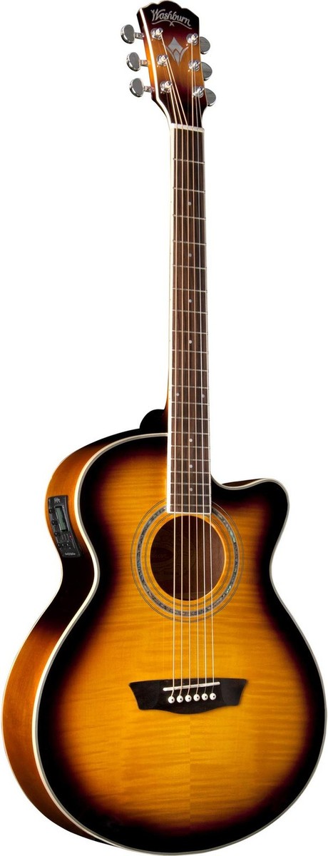 Washburn Festival EA15 Mini Jumbo Cutaway, Acoustic Electric