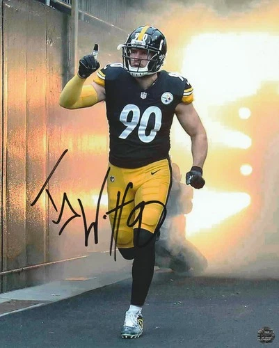 T.J. Watt Signed Autographed Pittsburgh Steelers 8x10 Photo with COA/Hologram