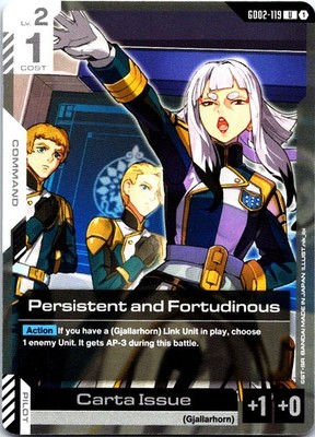 Persistent and Fortudinous Gundam TCG Dual Impact GD02 GD02-119 Uncommon PLAYSET