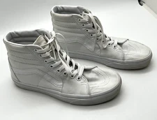 VANS Sk8-Hi Classic Sport Shoes White Suede Canvas Men's Sneakers Men’s Size 7