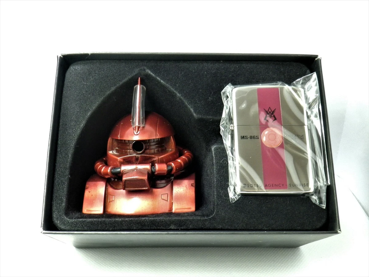 GUNDAM Char ZAKU MS-06 zippo Head Stand Model Zeon Zion 2007 MIB Rare